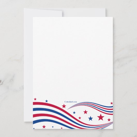 スターズアンドストライプフォトファンレイザー招待状 招待状 (裏面)