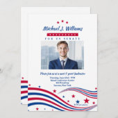 スターズアンドストライプフォトファンレイザー招待状 招待状 (正面/裏面)