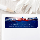スターズアンドストライプ愛国的差出人住所ラベル ラベル (インサイチュ)