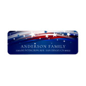 スターズアンドストライプ愛国的差出人住所ラベル ラベル (正面)