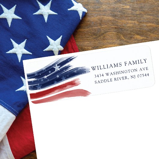 スターズアンドストライプ愛国的差出人住所ラベル ラベル