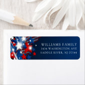 スターズアンドストライプ愛国的差出人住所ラベル ラベル (インサイチュ)