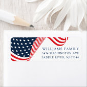 スターズアンドストライプ愛国的差出人住所ラベル ラベル (インサイチュ)