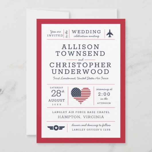 スターズアンドストライプ愛国的軍隊空軍 案内状 (正面)