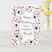 スターズアンドスワーズフレンド誕生日 カード (黄色い花)