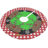 スターズアンドドットトレンディアホリデーツリースカート ブラッシュドポリエステルツリースカート (アングル)