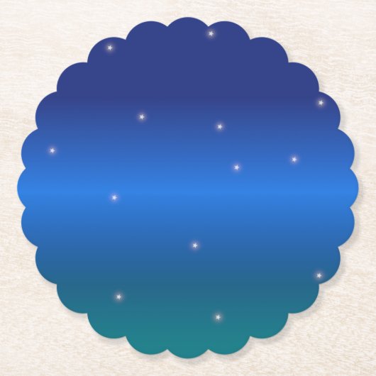 スターズアンドナイトスカイウィンター魔法 ペーパーコースター (正面)