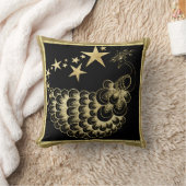 スターズアンドピーコック装飾用クッション クッション (ブランケット)