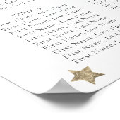 スターズアンドムーンベビーブルーボーイバプテスマのシーティングチャート ポスター (角)