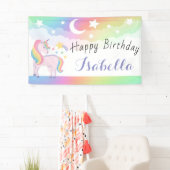 スターズアンドムーンレインボースカイマジカルユニコーン誕生日 横断幕 (インサイチュ)