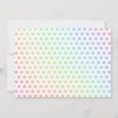 スターズアンドムーンレインボースカイユニコーン誕生日写真 招待状 (裏面)