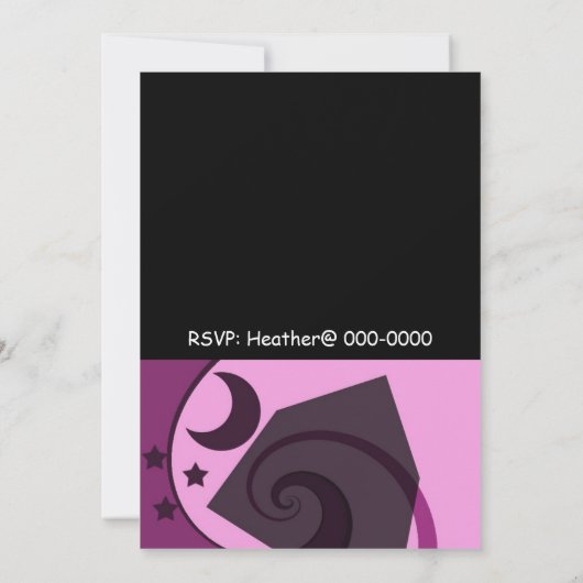 スターズアンドムーン誕生日招待状 招待状 (裏面)