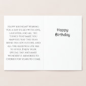 スターズアンドモーンフォイル誕生日カード 箔カード (内部)