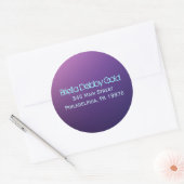 スターズアンドライトバーバルミツワー差出人住所 ラウンドシール (封筒)