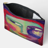 スターズアートを持つ抽象芸術 アクセサリーポーチ (見開き)