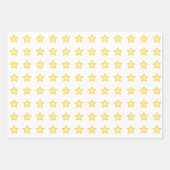 スターズイエローシンプル誕生日マジカルパーティー ラッピングペーパーシート (正面)