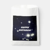 スターズイン深い宇宙ダークブルーハッピーバースデー フェイバーバッグ (正面)