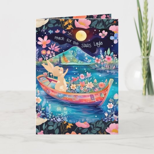 スターズウォーターの色のフローラ卒業 カード (正面)