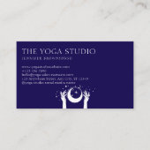 スターズエネルギーハンズムーンスピリチュアルネイビー 名刺 (正面)