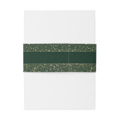 スターズエメラルドグリーン結婚と金ゴールド 招待状ベリーバンド (裏面例)