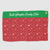 スターズオンクリスマスレッドゴルフタオルカスタムクラブ名 ゴルフタオル (横)