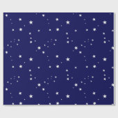 スターズオンダークブルーラッピング紙 ラッピングペーパー (フラット)