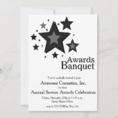 スターズオンホワイトビジネスイベントパーティー招待状 招待状 (正面)