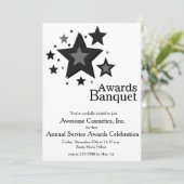 スターズオンホワイトビジネスイベントパーティー招待状 招待状 (スタンド正面)