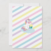 スターズカッコいいユニコーンストライプのベビーシャワー招待状 招待状 (裏面)
