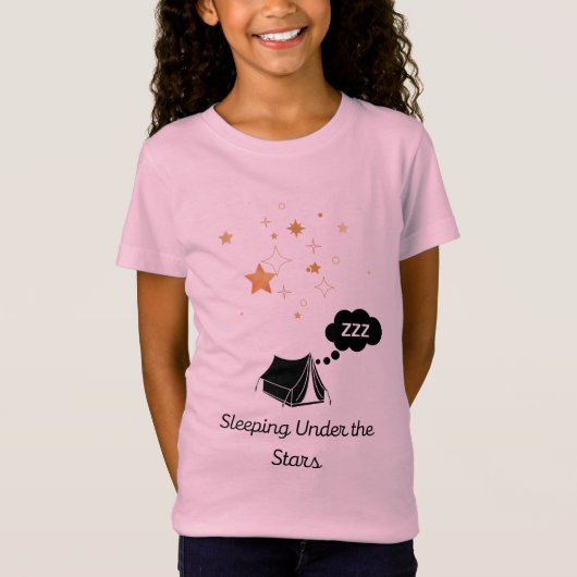 スターズガールズジャージーTシャツの下で眠る Tシャツ (正面)