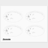 スターズクリスマスホリデーギフトラベルステッカー 楕円形シール (シート)