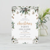 スターズクリスマスモダンパーティー暖かいクリスマス招待状 招待状 (スタンド正面)