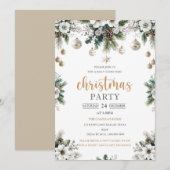 スターズクリスマスモダンパーティー暖かいクリスマス招待状 招待状 (正面/裏面)