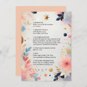 スターズグラムブライトパステルグラデーショングリッター結婚ズ エンクロージャーカード (正面/裏面)