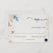 スターズグラムブライトパステルグラデーショングリッター結婚ズ 出欠カード (正面/裏面)