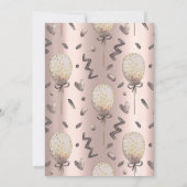 スターズケーキバラ金ゴールドバルーン甘い16 招待状 (裏面)