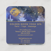 *~*スターズコスモス金ゴールドムーングリッターパインツリー スクエア名刺 (裏面)