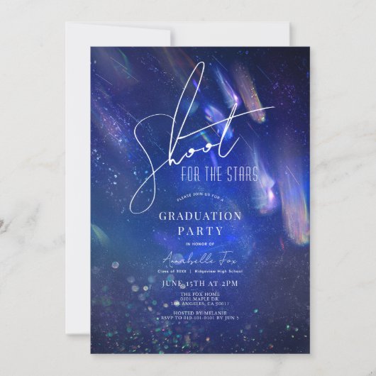 スターズコメットスターズ宇宙卒業 招待状 (正面)