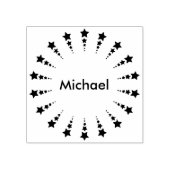 スターズサークル金ゴールドI +お客様 ラバースタンプ (インプリント)