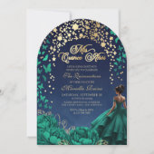 スターズシアルナイトエメラルドグリーンキンセアニェラ 招待状 (正面)