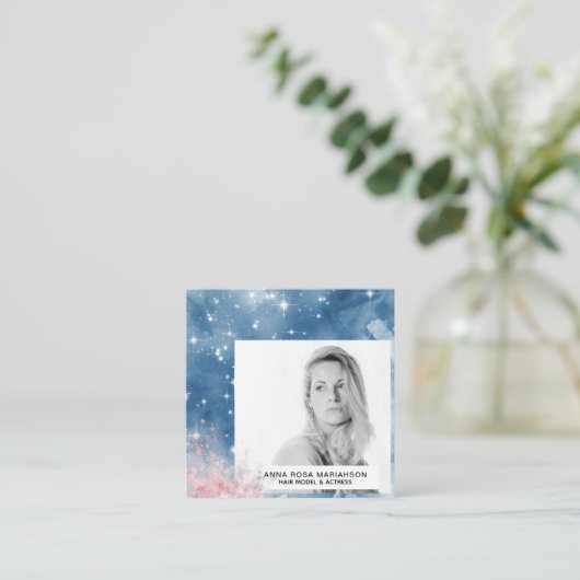 *~*スターズシックヘア人気があるモデル女優フォト スクエア名刺 (スタンド正面)