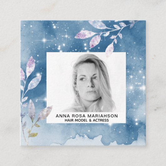 *~*スターズシック人気があるヘアモデル女優PHOTO スクエア名刺 (正面)