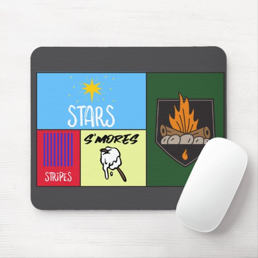 スターズストライプモーレスアメリカンキャンプ マウスパッド (マウス)