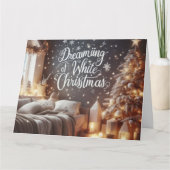 スターズスノーフレークスランタンツリークリスマス カード (正面)