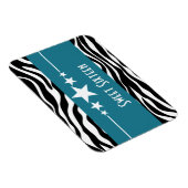 スターズゼブラプリント甘い16マグネット、青 マグネット (右側)