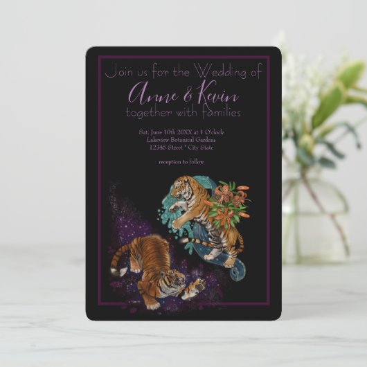 スターズタイガーアート結婚式招待状 招待状 (スタンド正面)
