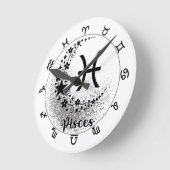 スターズタイム！魔法の〔占星術の〕十二宮図時計を！ ラウンド壁時計 (傾斜)