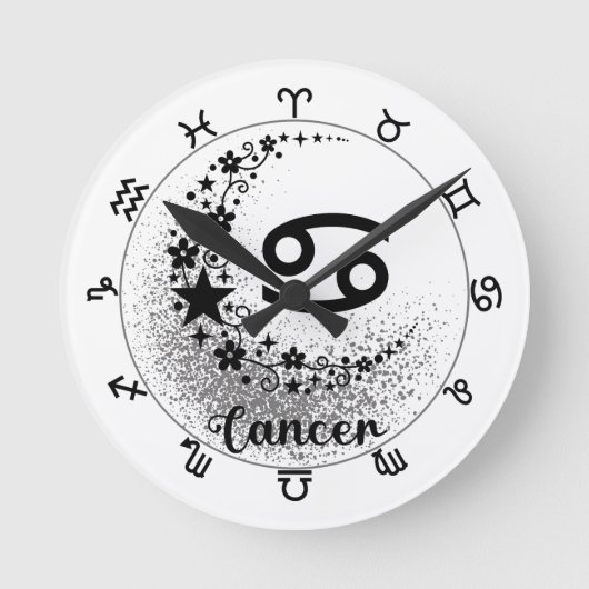 スターズタイム！魔法の〔占星術の〕十二宮図時計を！ ラウンド壁時計 (正面)