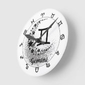 スターズタイム！魔法の〔占星術の〕十二宮図時計を！ ラウンド壁時計 (傾斜)