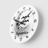 スターズタイム！魔法の〔占星術の〕十二宮図時計を！ ラウンド壁時計 (傾斜)